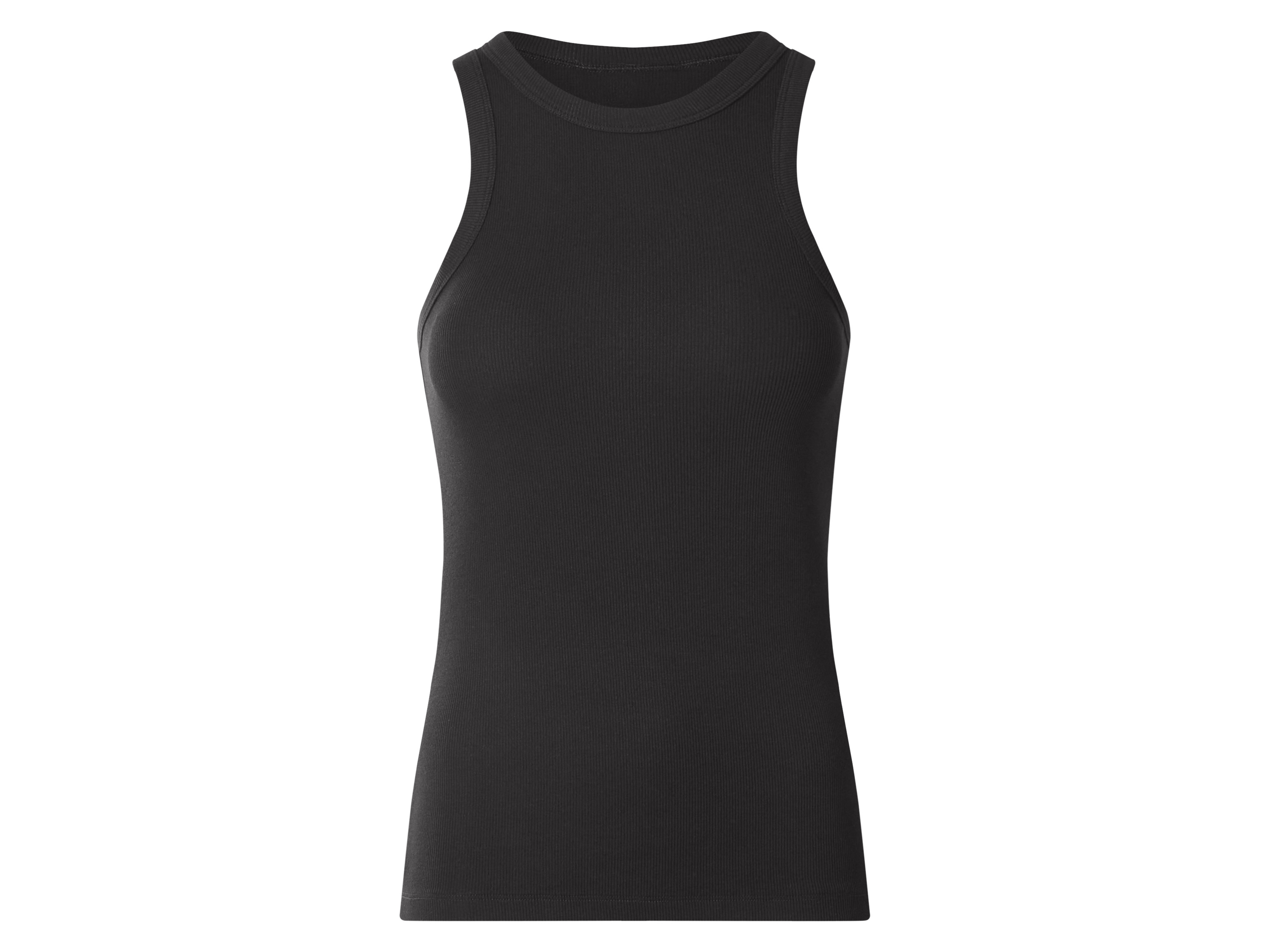 esmara® Dámské vroubkované tílko s BIO bavlnou (černá, S(36/38))