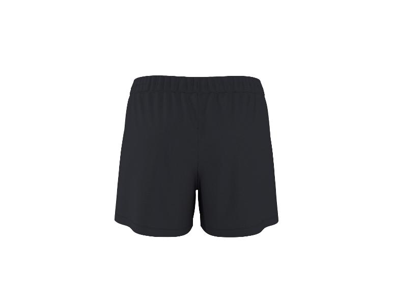 Černé sportovní šortky s elastickým pasem.