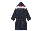 Dětský tmavě modrý župan s kapucí ve tvaru žraloka