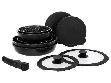 SILVERCREST® Sada litých hliníkových hrnců a pánví, 10dílná