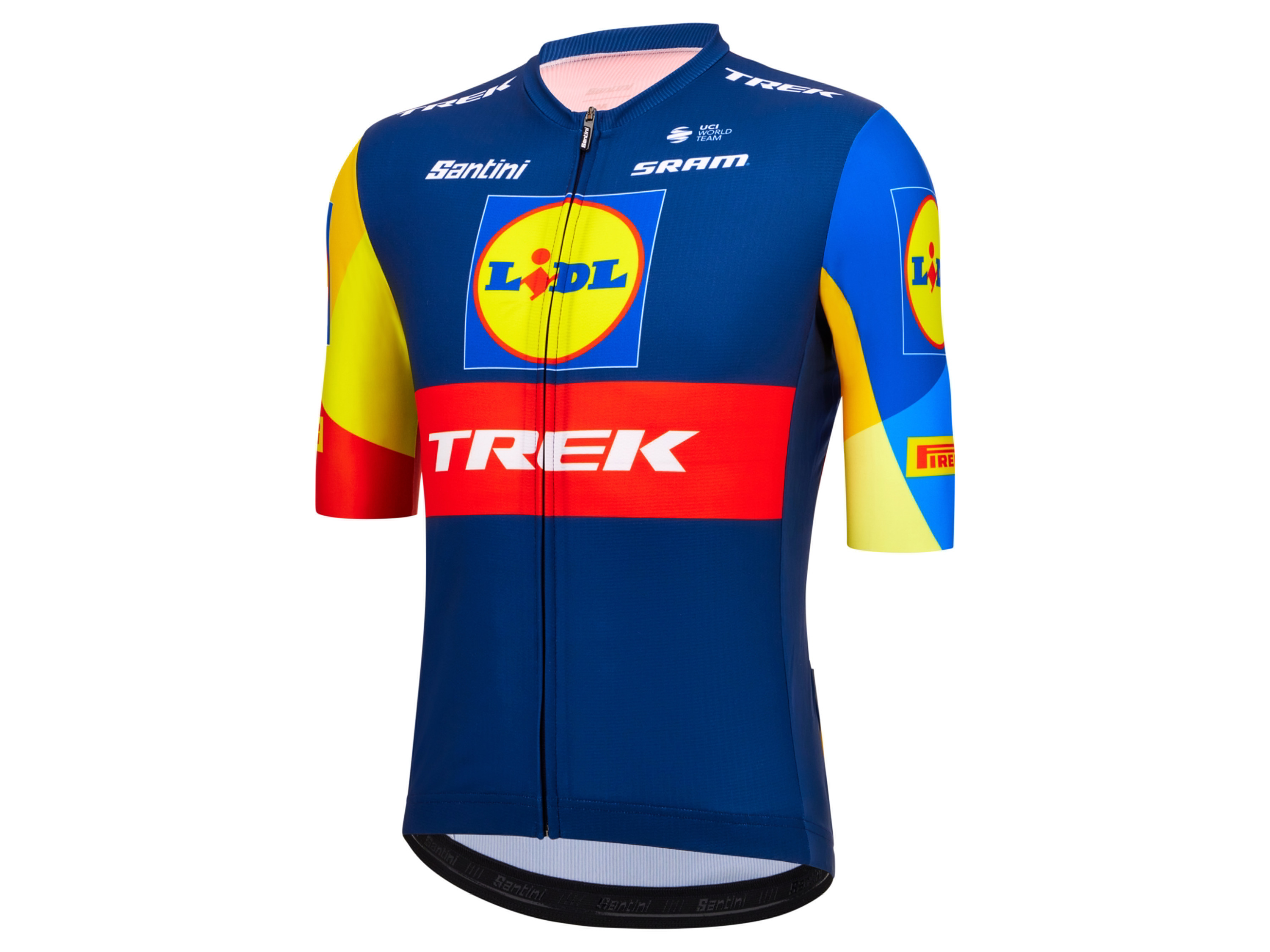 Santini Pánský cyklistický dres s krátkými rukávy Team Lidl-Trek 2024 (M)