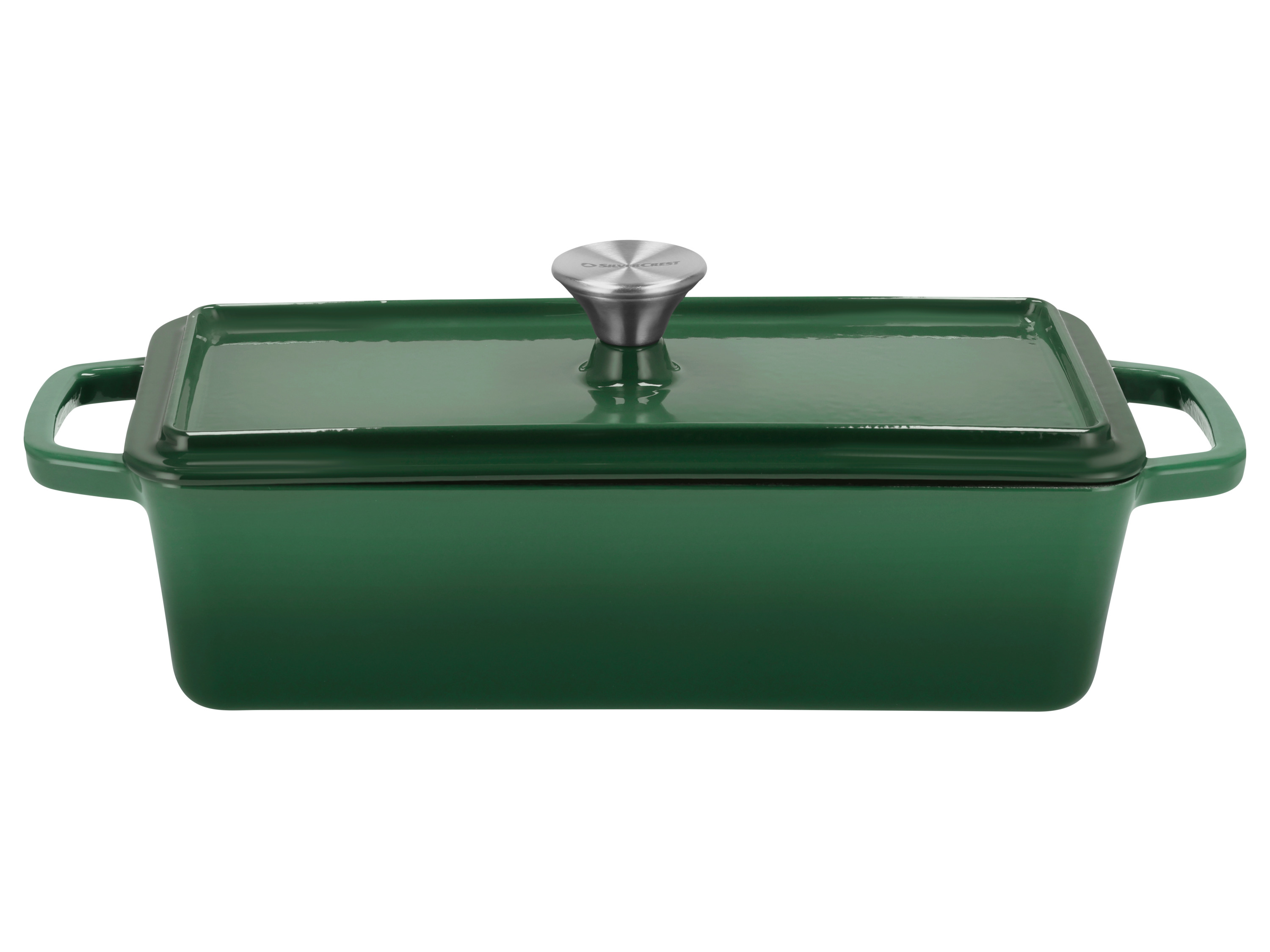 Silvercrest® Litinový hrnec/forma na pečení chleba Premium (obdélníkový, zelená)