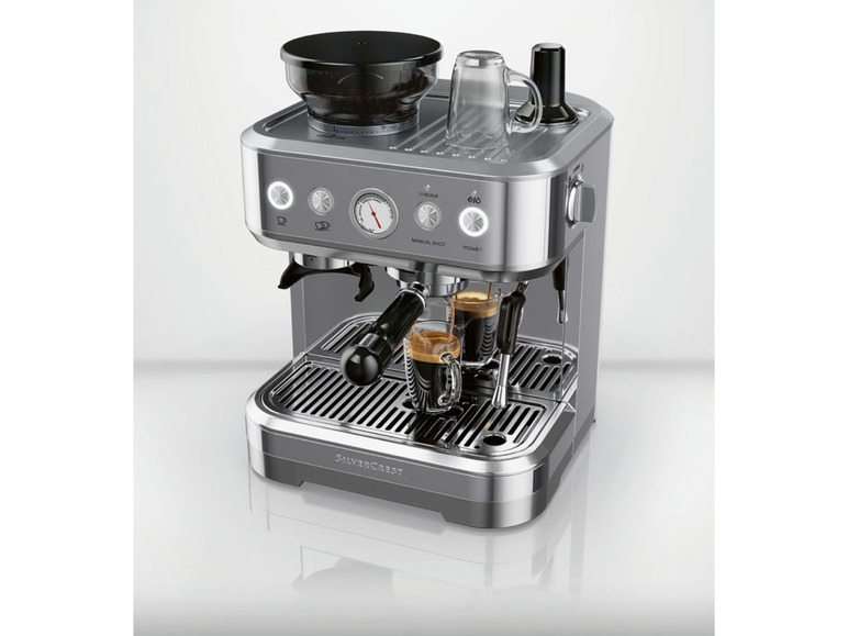  Zobrazit na celou obrazovku SILVERCREST® KITCHEN TOOLS Profesionální espresso kávovar s integrovaným mlýnkem SSMP 1770 A2 - Obrázek 4