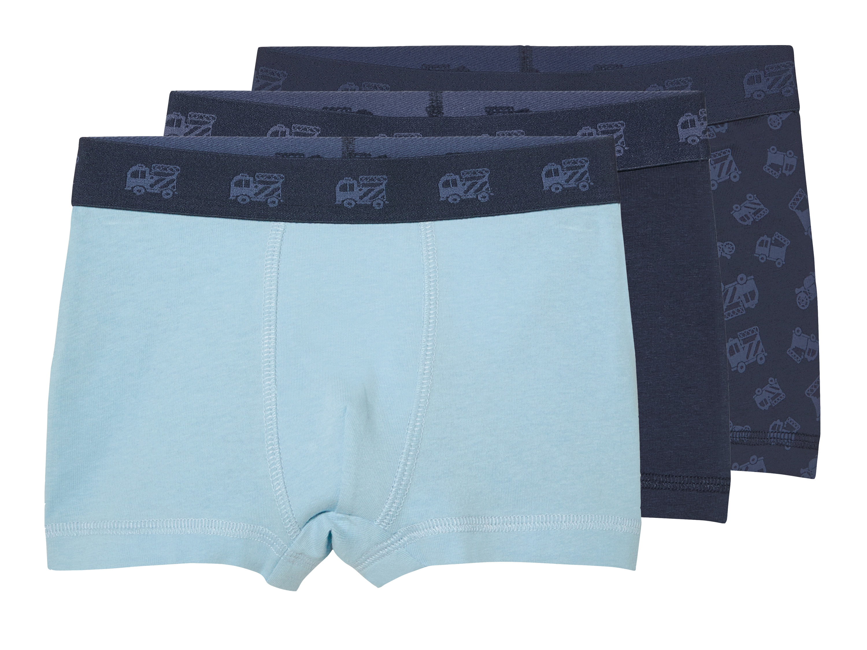 lupilu® Chlapecké boxerky s BIO bavlnou, 3 kusy (navy modrá / světle modrá, 98/104)