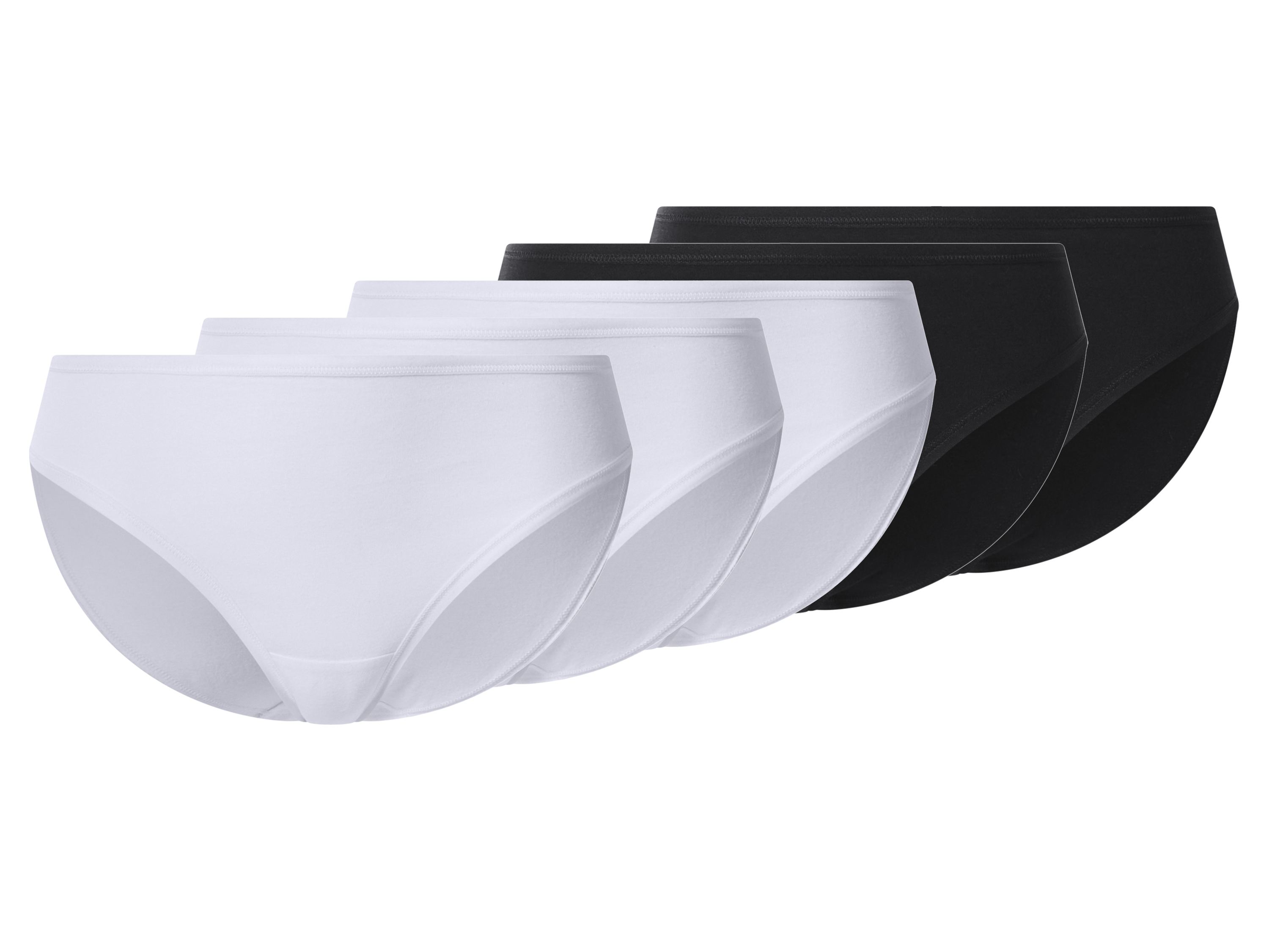 esmara® Dámské kalhotky, 5 kusů (černá/bílá, S(36/38))