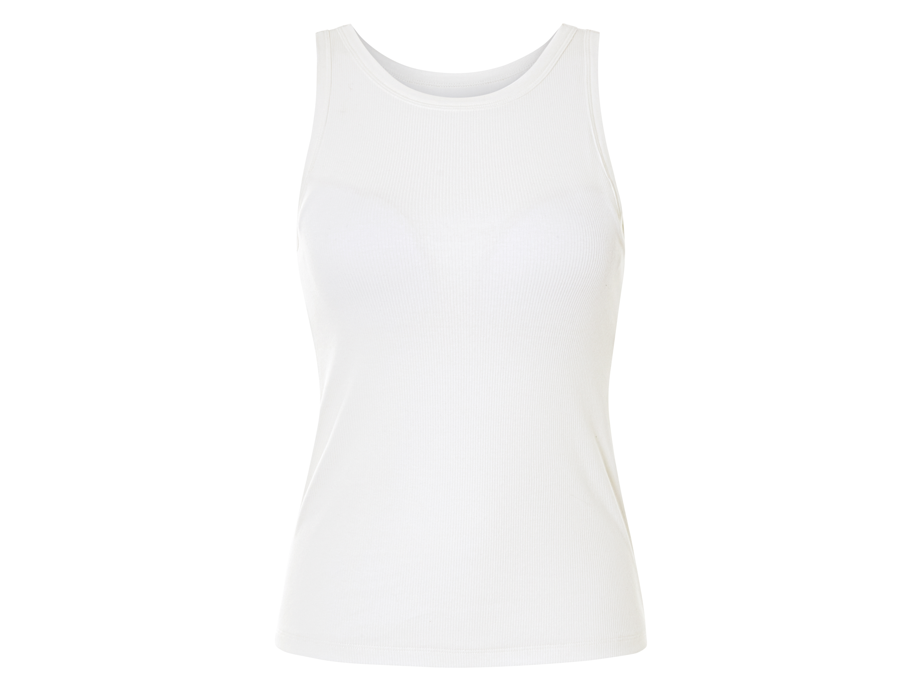 esmara® Dámský vroubkovaný top s podprsenkou (bílá, M(40/42))