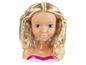 Hlava panenky s blond vlasy pro styling.