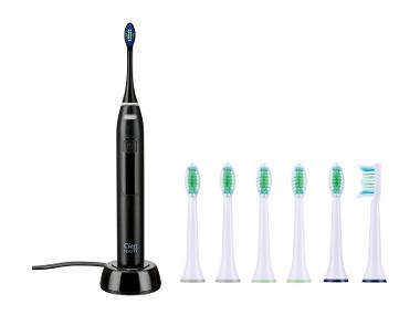 CIEN Beauty Aku sonický zubní kartáček NSZB 3.7 D5 s 6dílnou sadou náhradních hlavic CBZKS 6 A1, černý