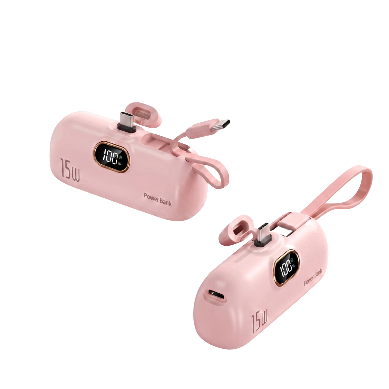 Vale Mini powerbanka 5 000 mAh, Usb-C (růžová)