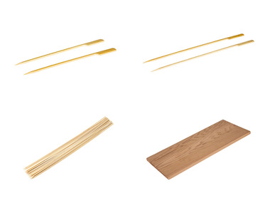 GRILLMEISTER Bambusové grilovací špízy / Desky na uzení