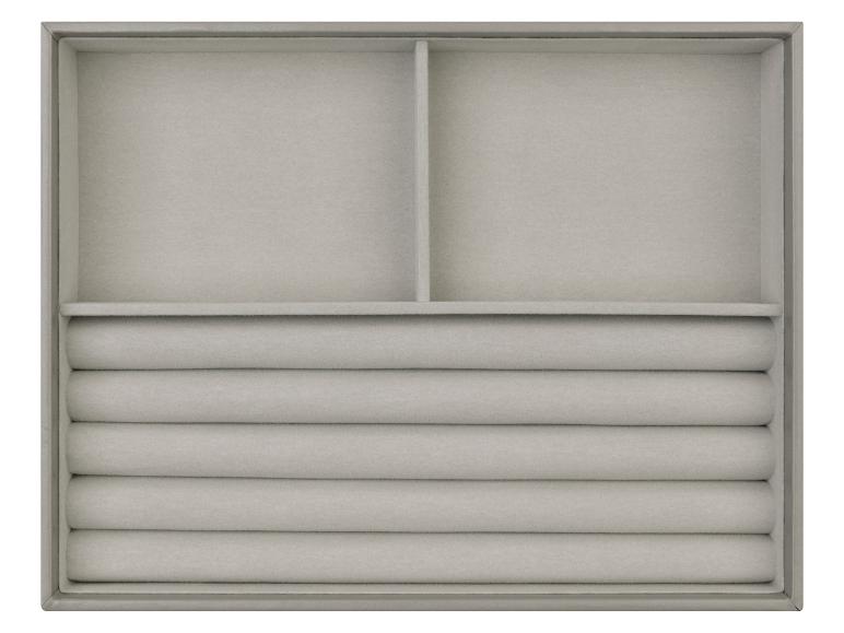 Šedá krabička na prsteny s podšívkou