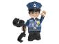 Lego styl figurka policisty s pouty a mávající