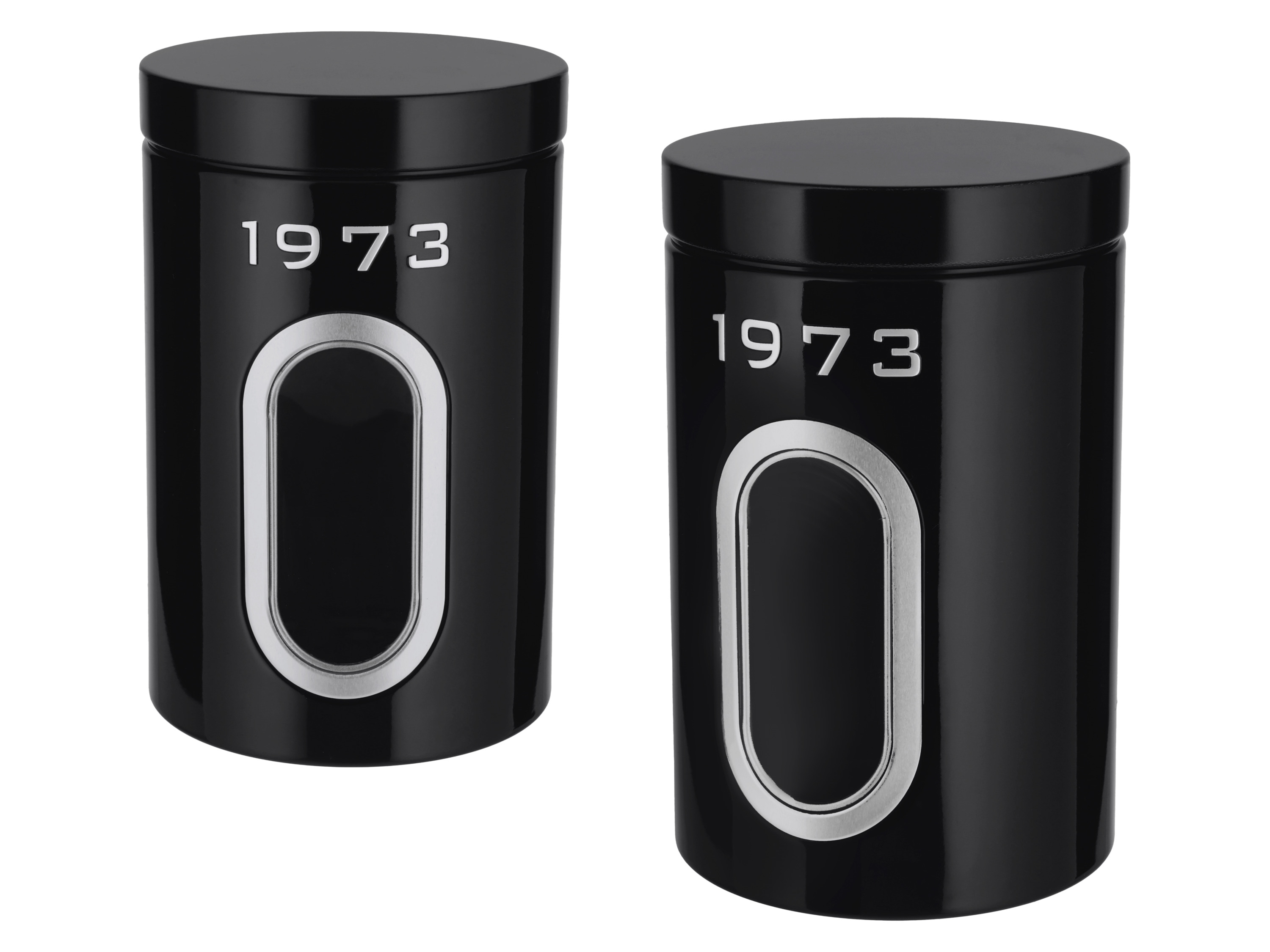 Silvercrest® Sada potravinových dóz 1973, 2dílná (černá)