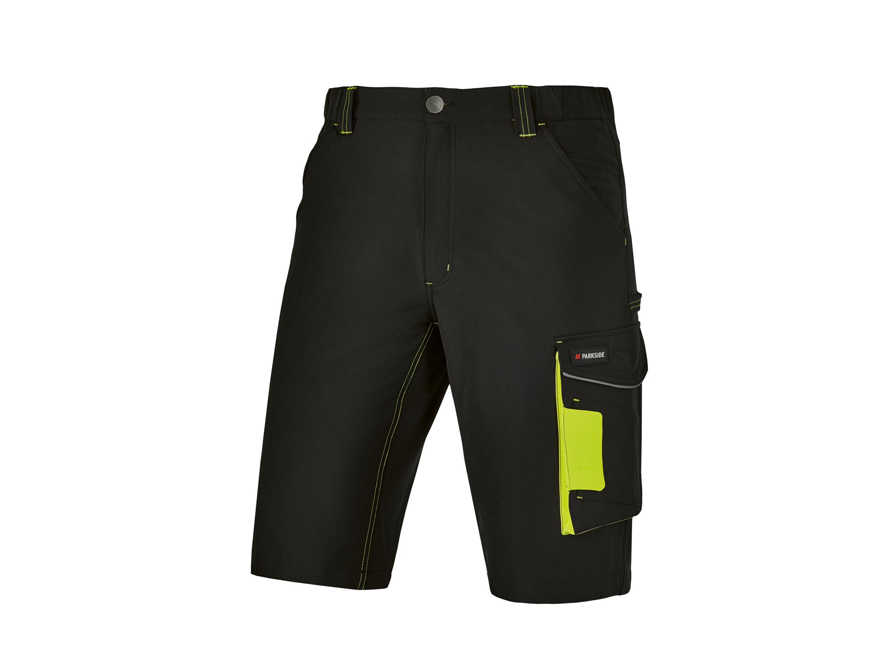 Parkside® Pánské pracovní bermudy (černá/žlutá, 52)