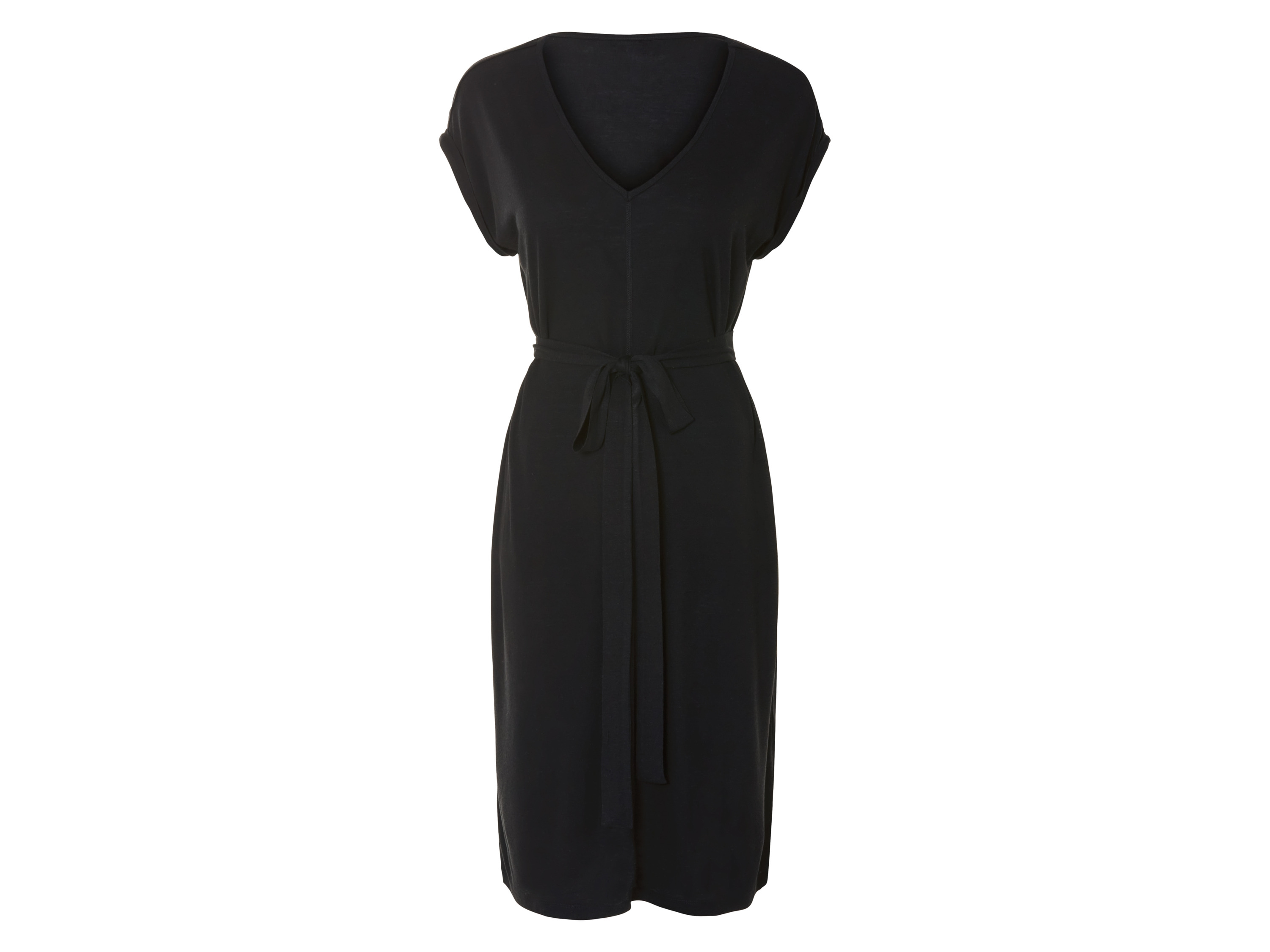 esmara® Dámské šaty s podílem lnu (černá, Xs(32/34))