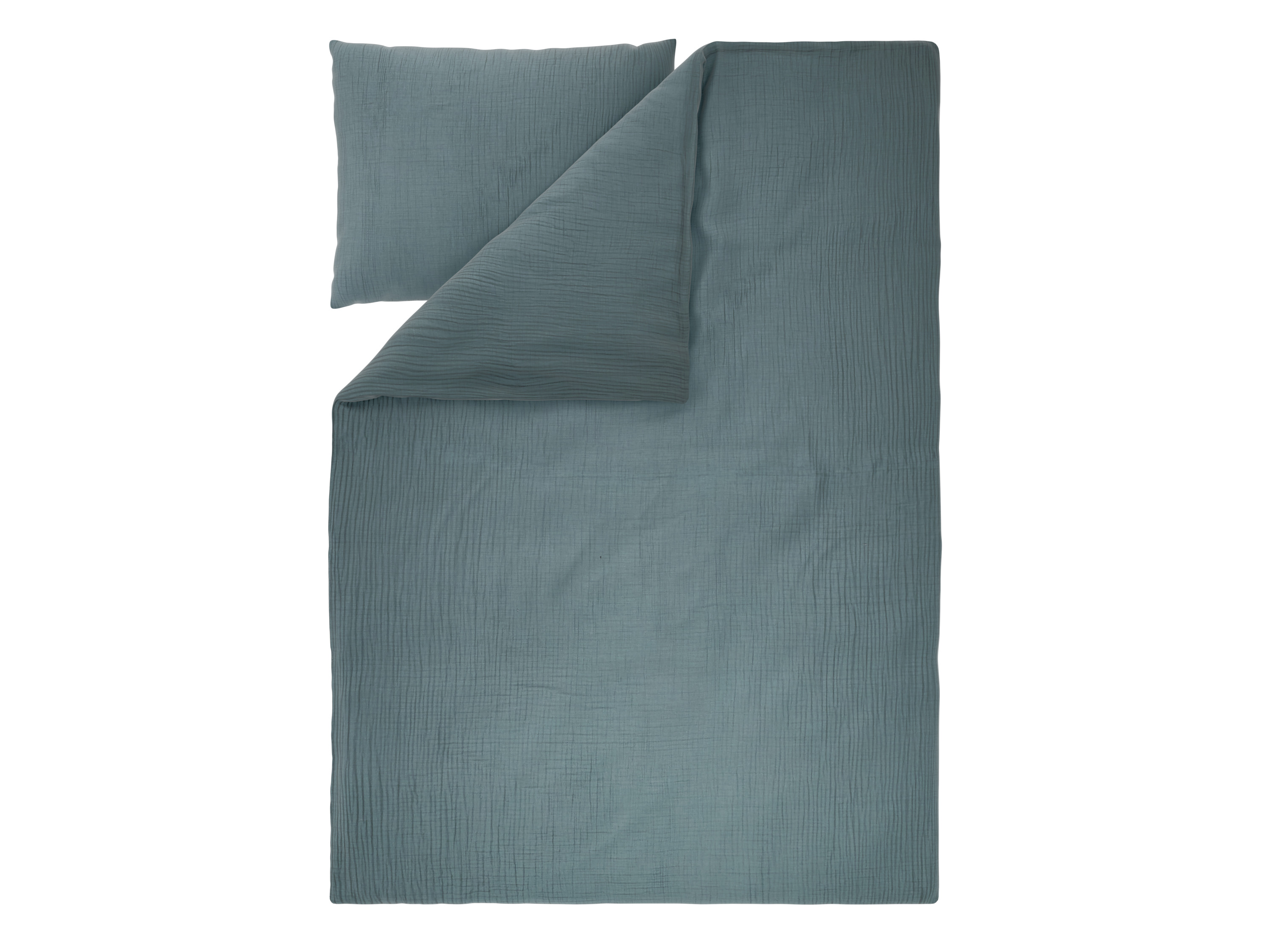 Livarno® Mušelínové ložní povlečení, 140 x 200 cm, 70 x 90 cm (tmavě modrá)