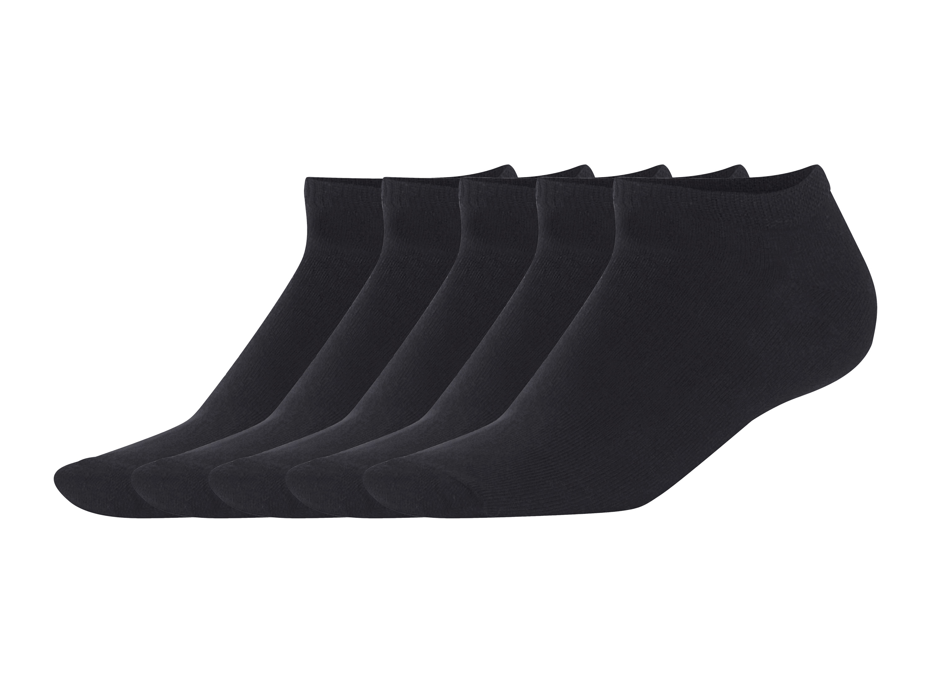 esmara® Dámské nízké ponožky s BIO bavlnou, 5 párů (černá, 35/38)