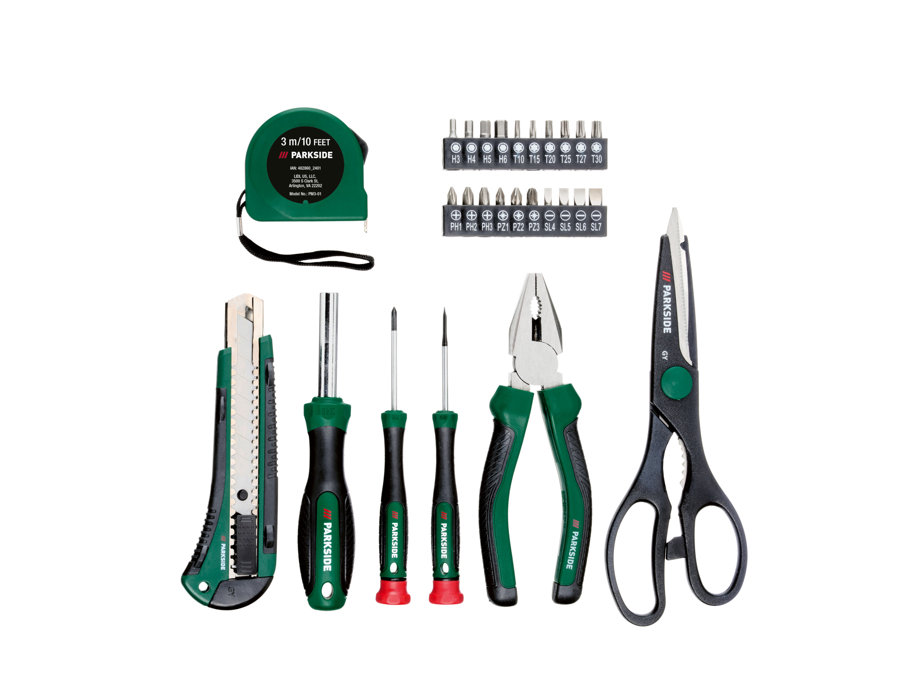 Parkside® Sada nářadí pro domácnost (sada nářadí pro domácnost, 27dílná)
