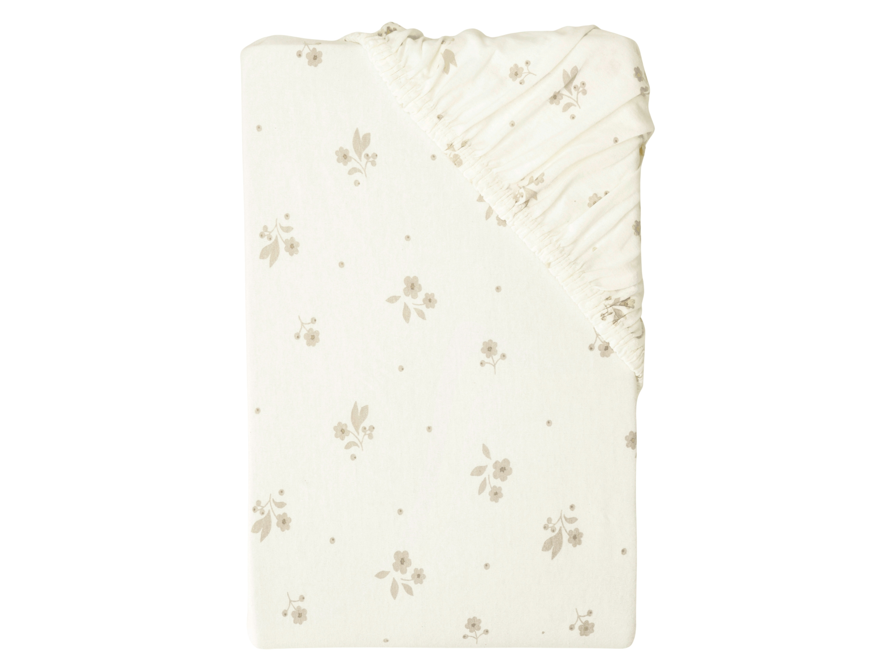 Livarno® Žerzejové napínací prostěradlo, 140-160 x 200 cm (květiny/bílá)