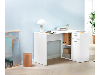LIVARNO home Psací stůl se skřínkou, bílá