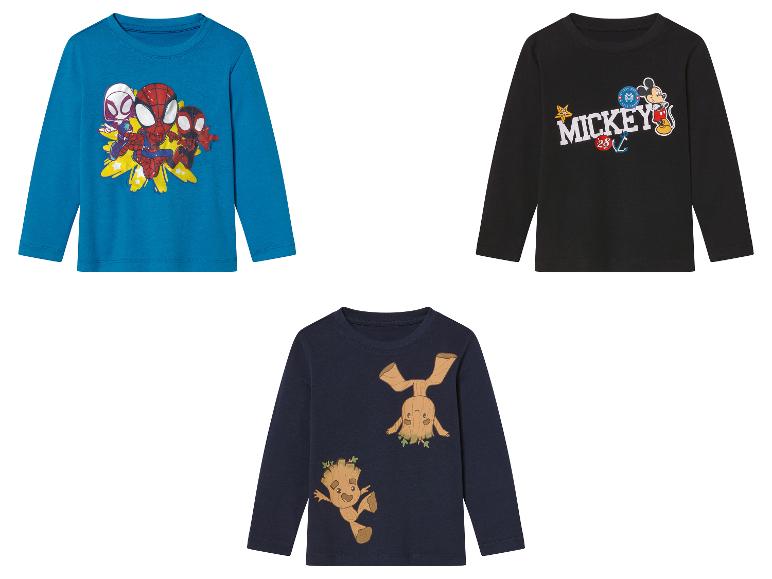 Dětské trička s motivem Spidermana, Mickey Mouse a Groota.