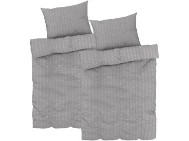 Sada ložního povlečení, 140 x 200 cm, 70 x 90 cm, šedá, 2dílná