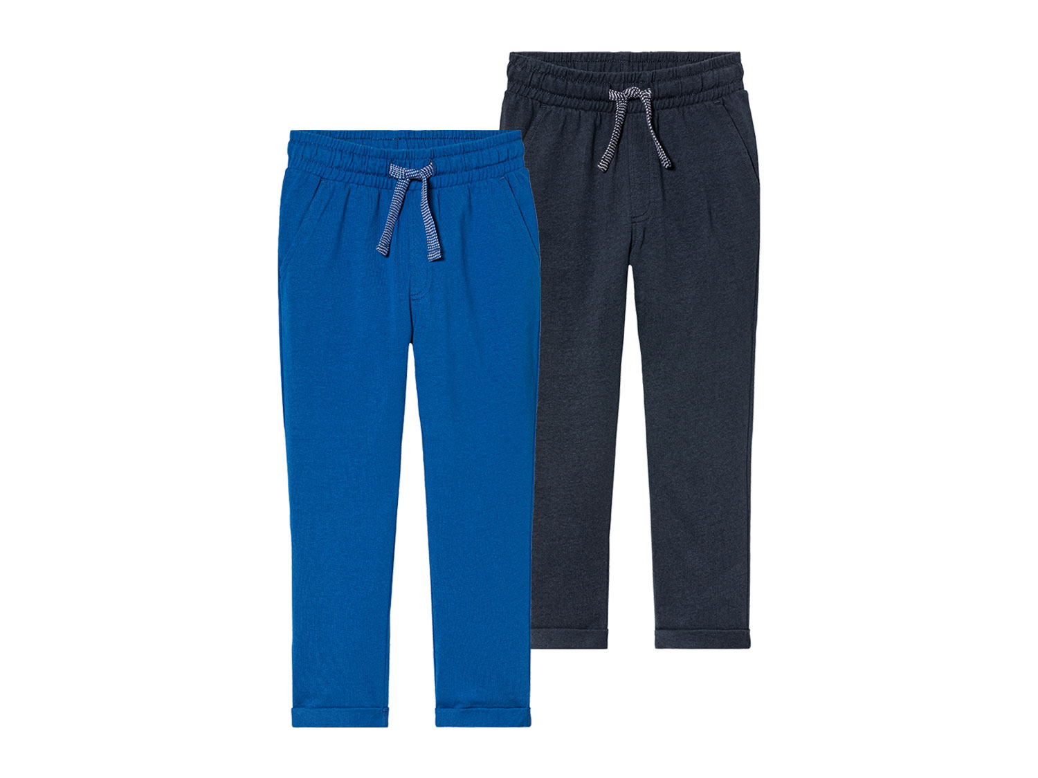 lupilu® Chlapecké tepláky, 2 kusy (122/128, navy modrá / modrá)