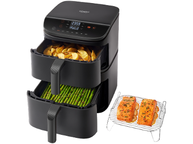 COSORI Dvouzónová horkovzdušná fritéza Turbo Tower CAF-DC121-AEUR, 10,8 l