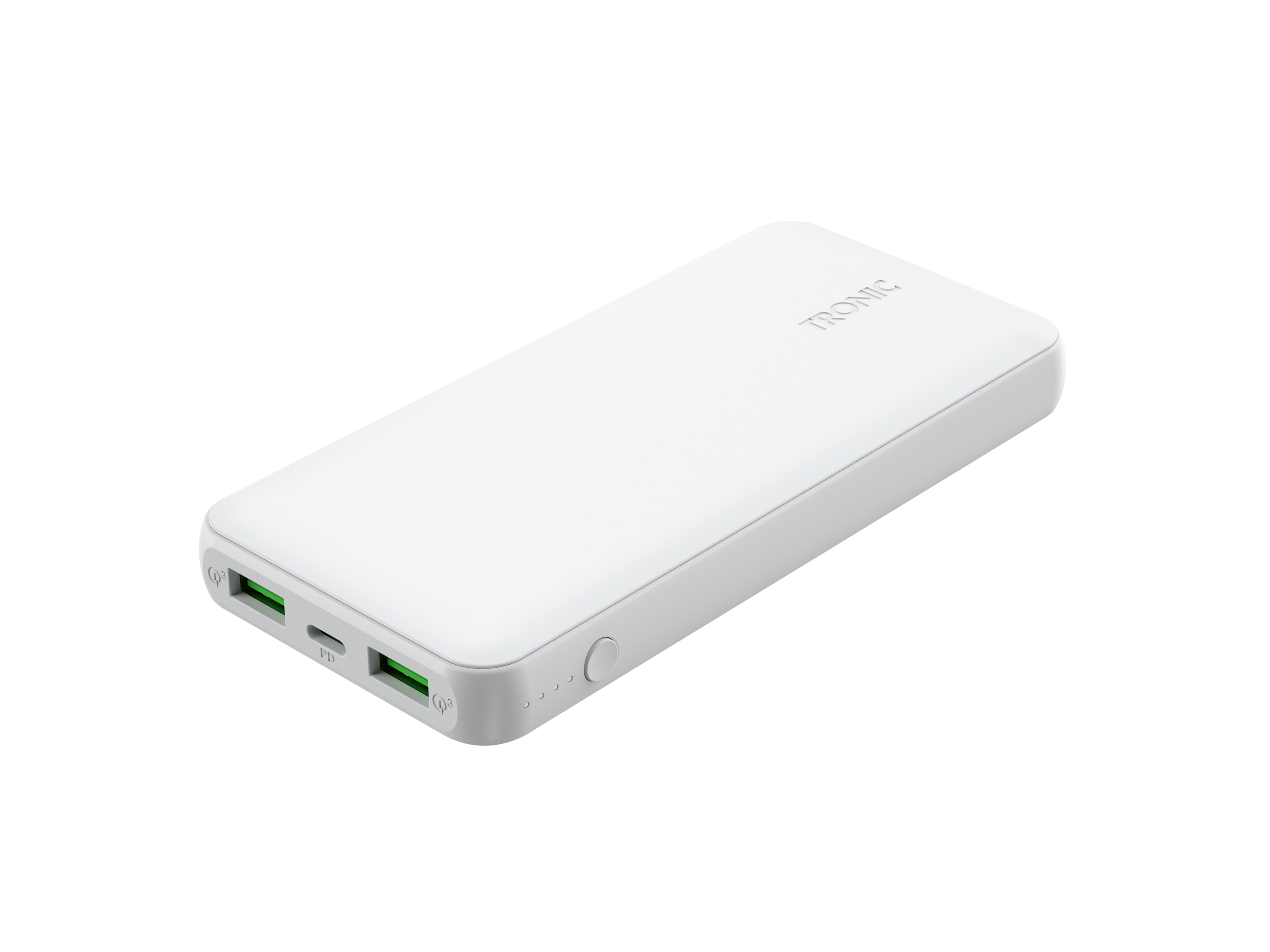 Tronic® Powerbanka 10 000 mAh, Usb-C PD, Usb-A, Smart Fast Charge (bílá)