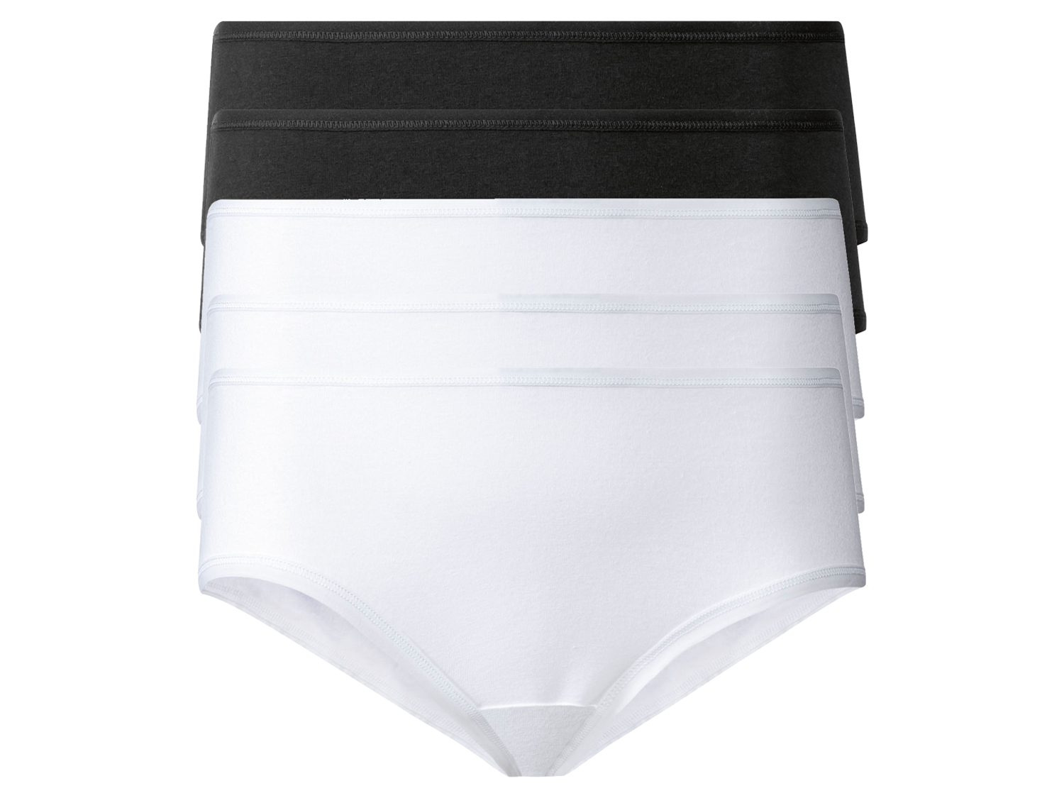 esmara® Dámské kalhotky, 5 kusů (M(40/42), černá/bílá)