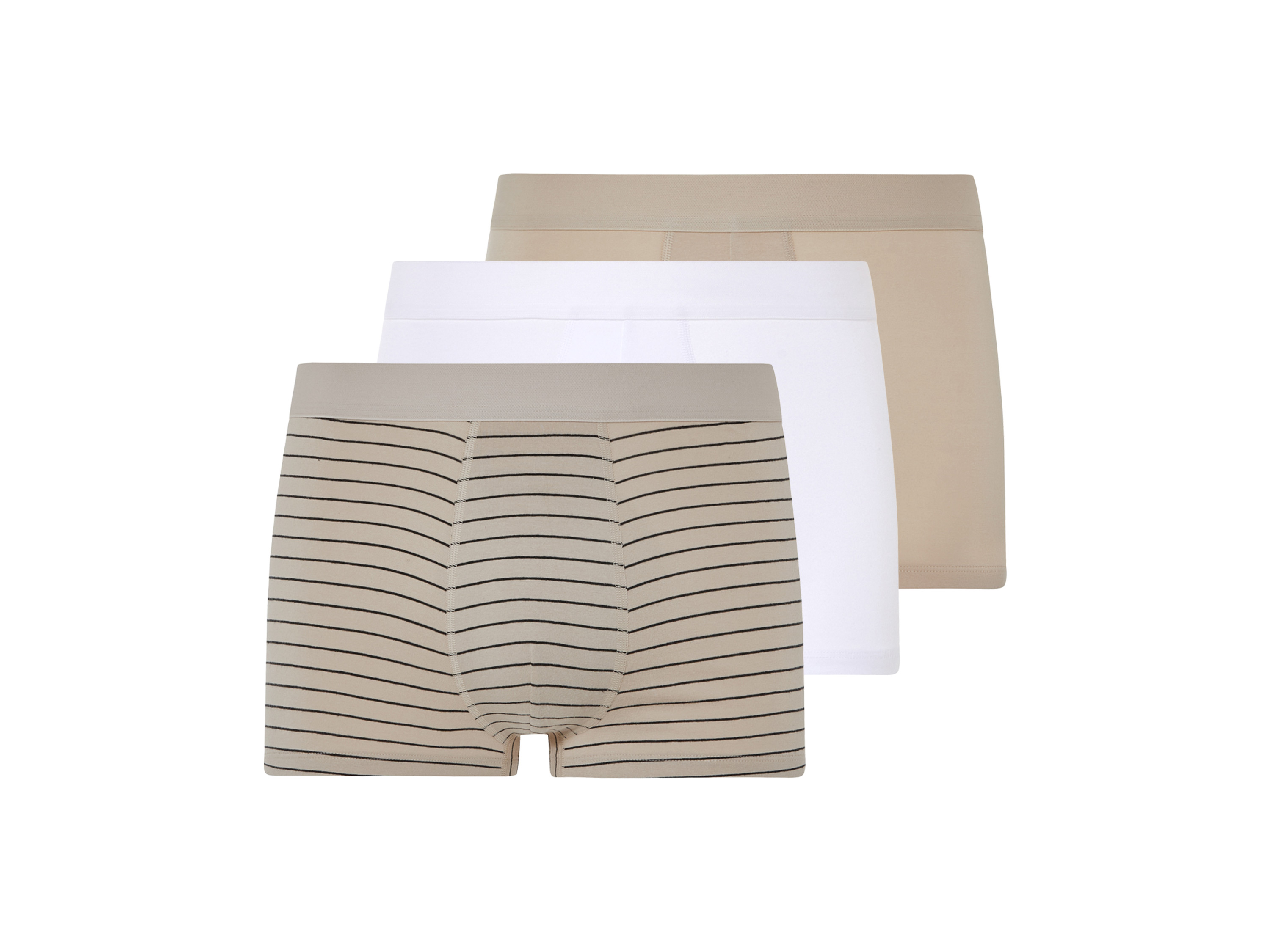 Livergy® Pánské boxerky, 3 kusy (béžová/bílá, 7/Xl)