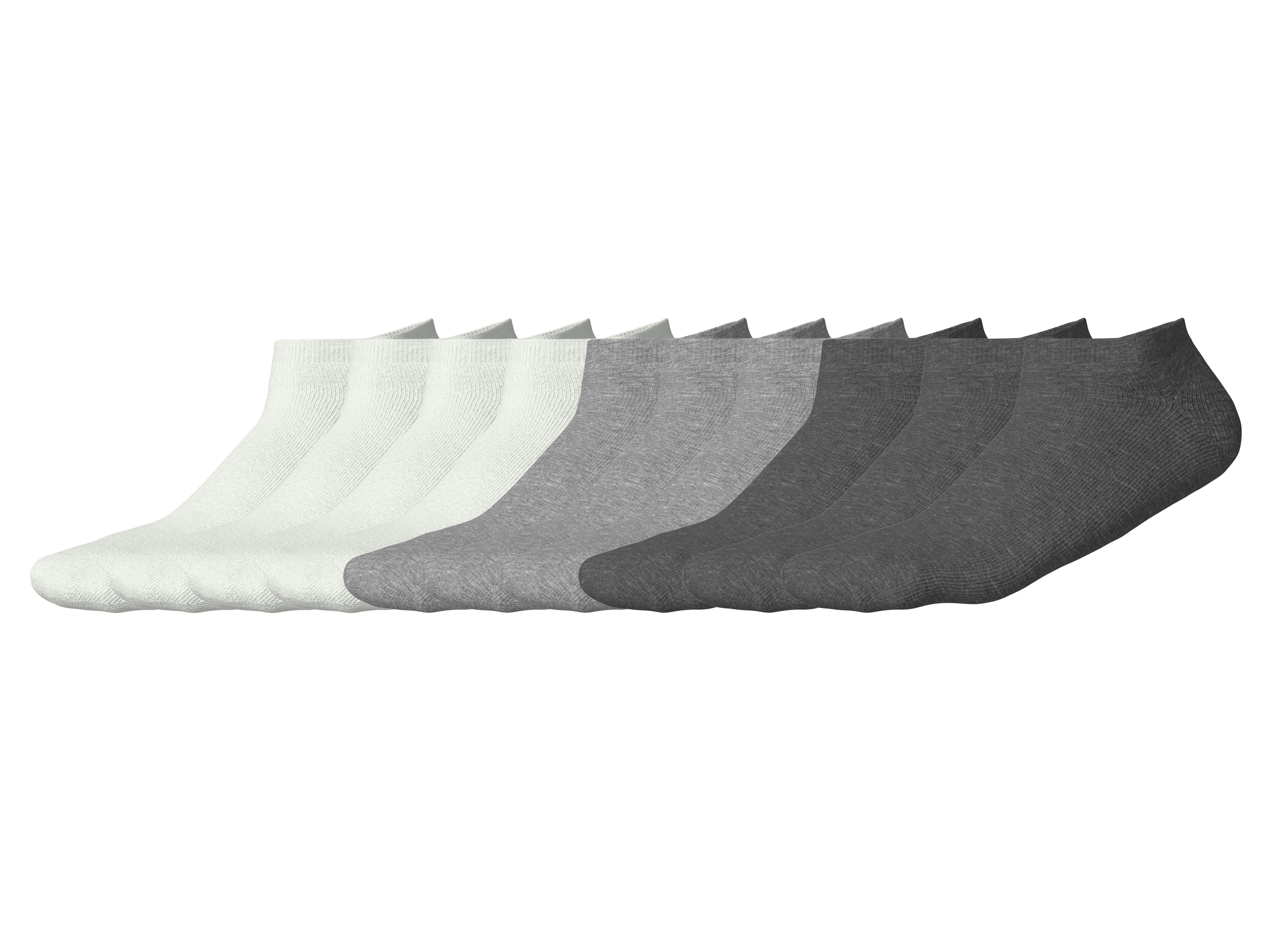 esmara Men Pánské nízké ponožky, 10 párů (bílá/šedá, 39-42)