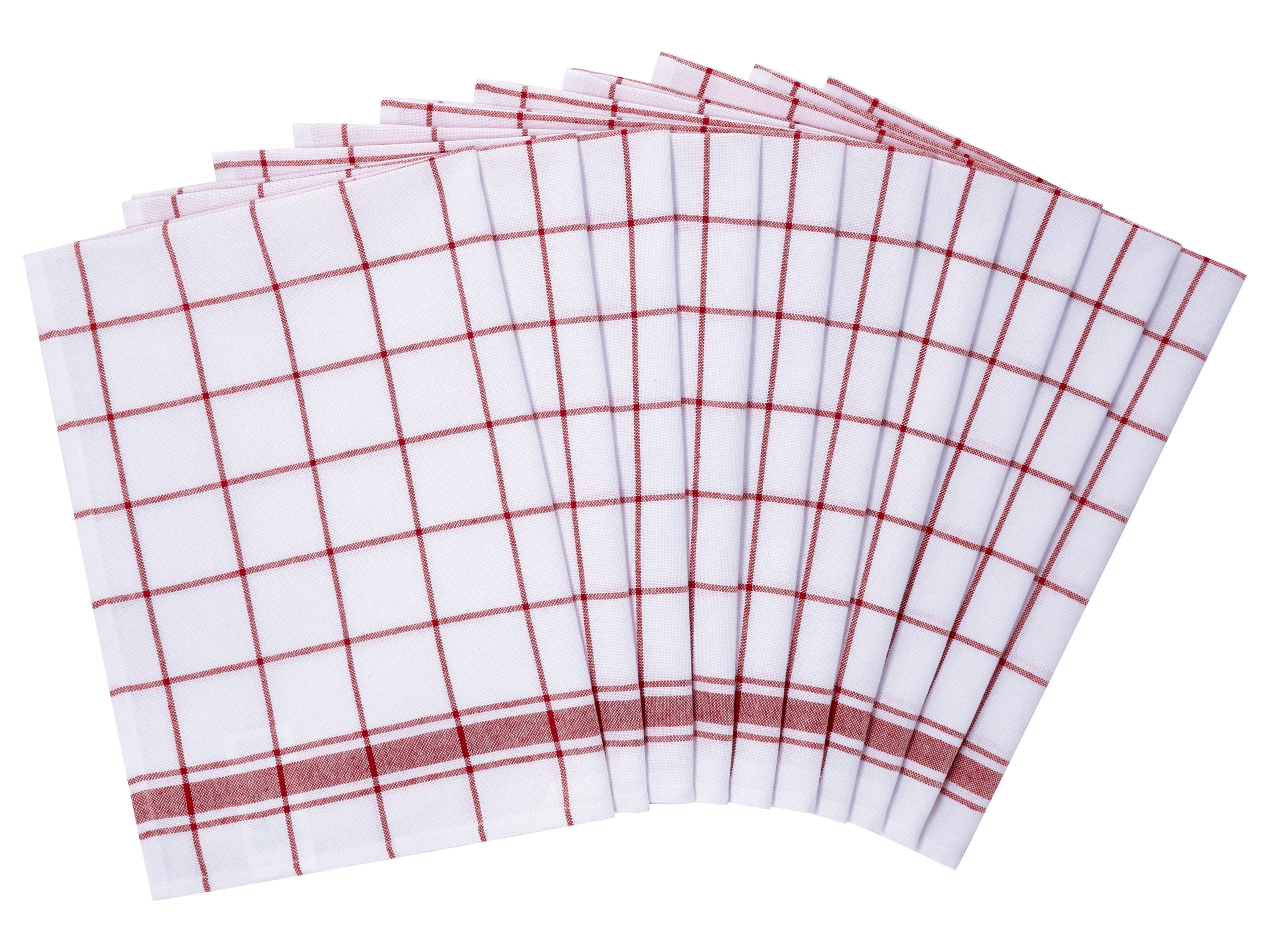 W5 Kuchyňské utěrky, 50 x 70 cm, 10 kusů (červená)