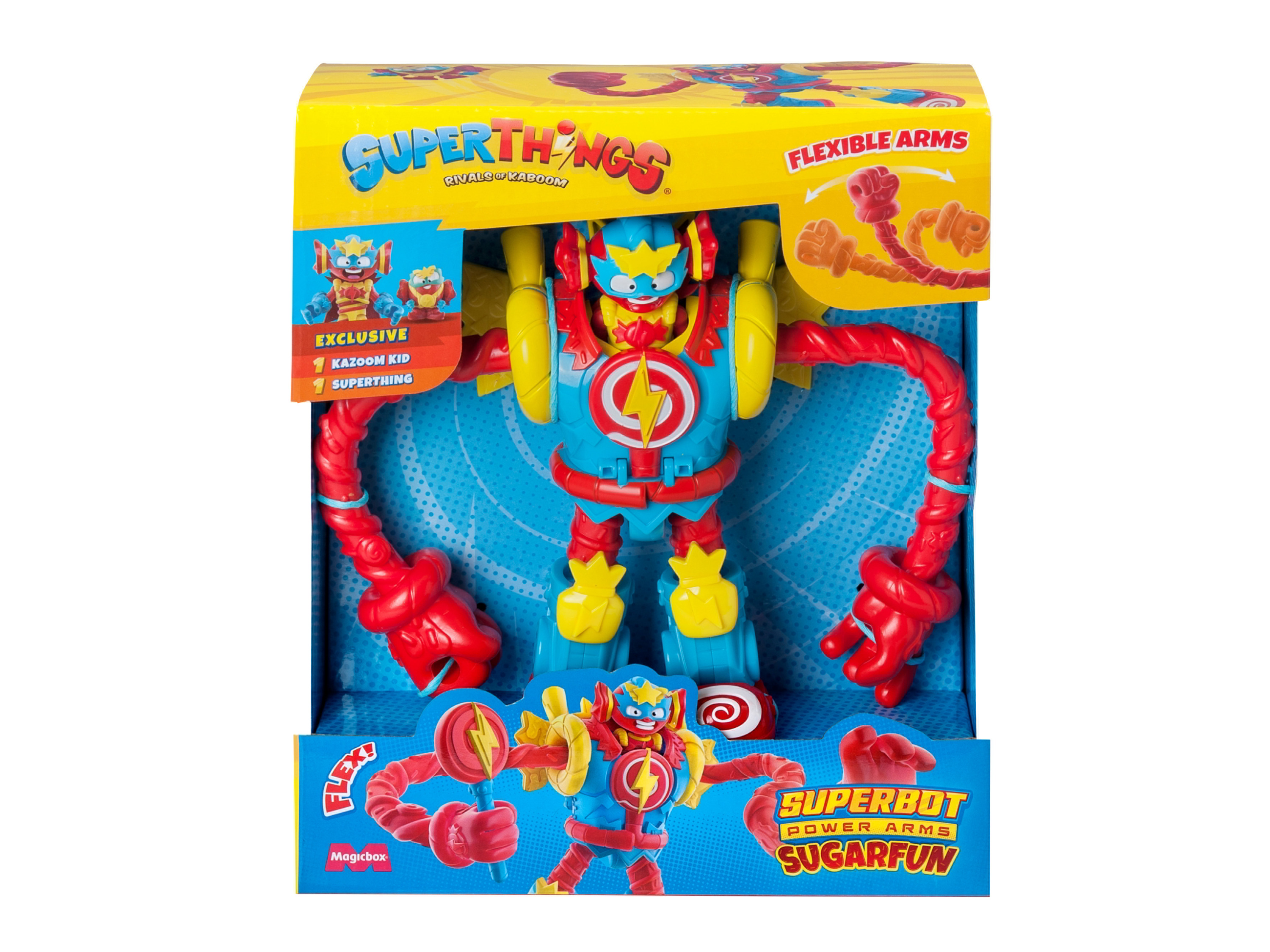 SuperThings Sugarfun Superbot Power Arms robot s figurkami a doplňky
