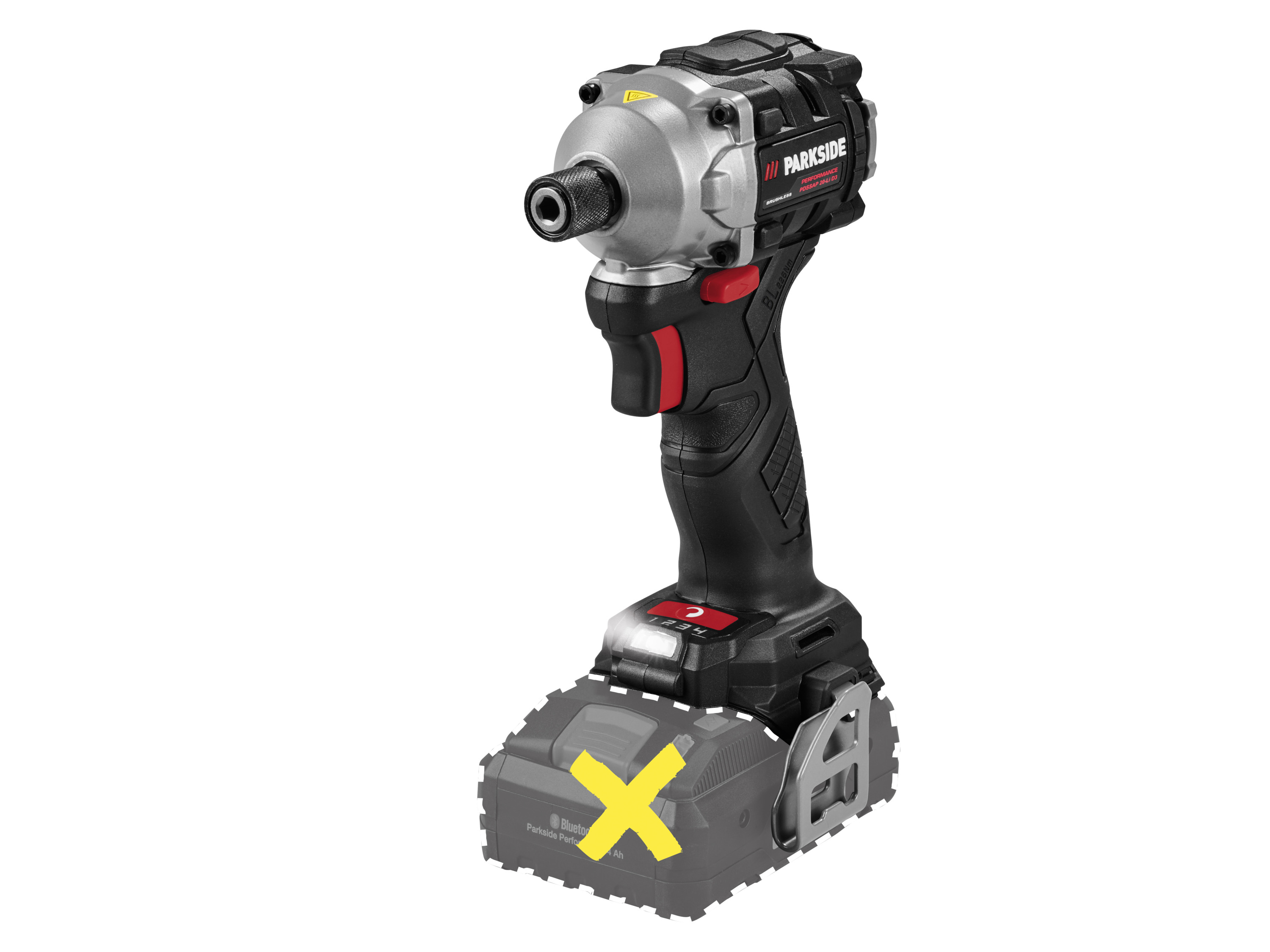 Parkside Performance® Aku rázový utahovák 1/4″ Pdssap 20-Li D3 – bez akumulátoru a nabíječky