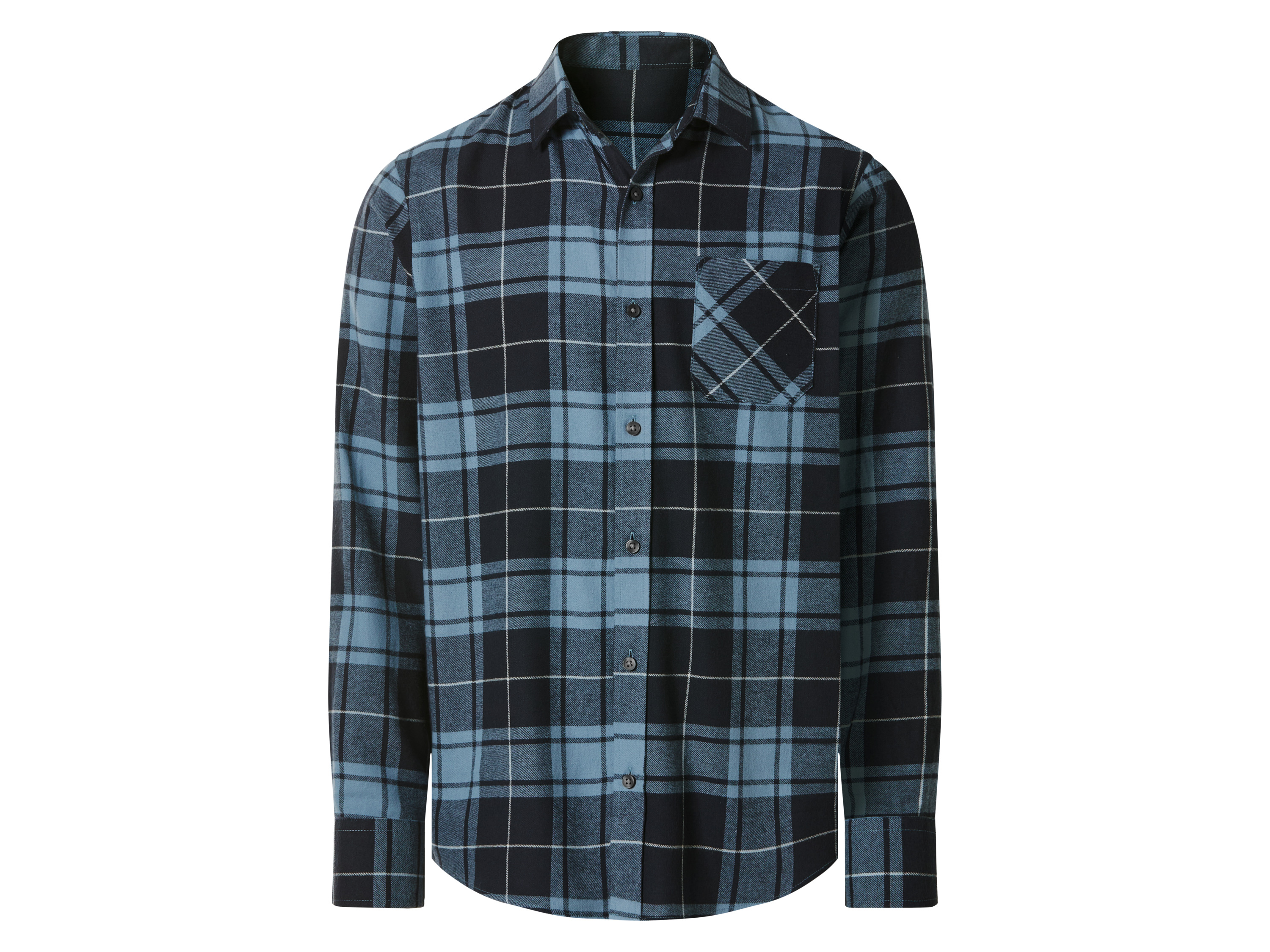 Esmara Men Pánská volnočasová flanelová košile (navy modrá kostkovaná, M(39/40))