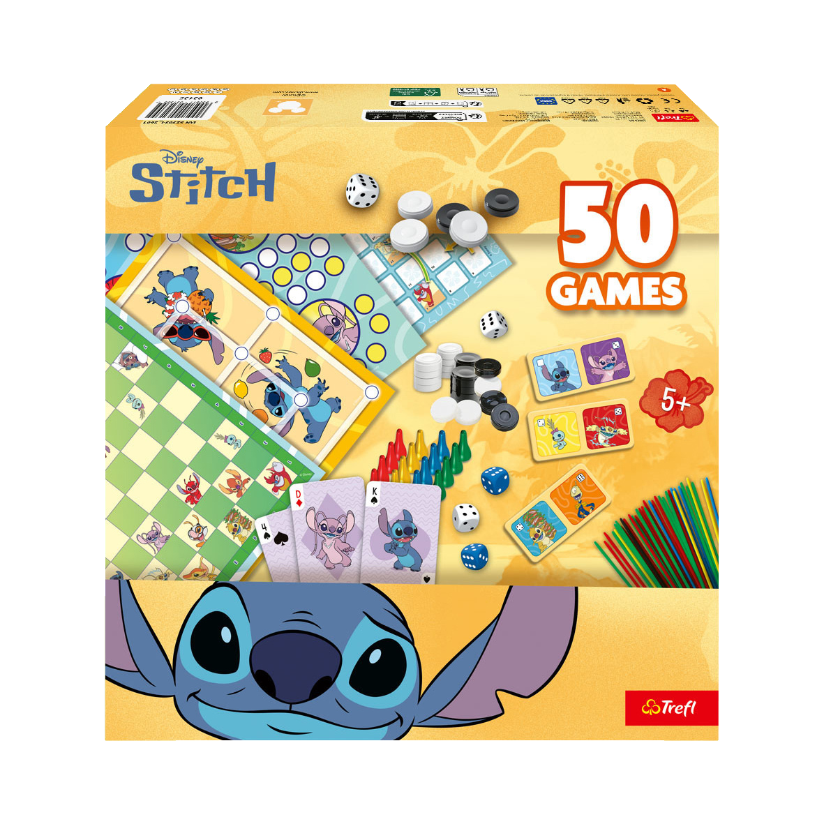 Trefl Sada 50 společenských a stolních her (Stitch)