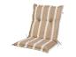Sedák na židli v béžové a bílé barvě s pruhy