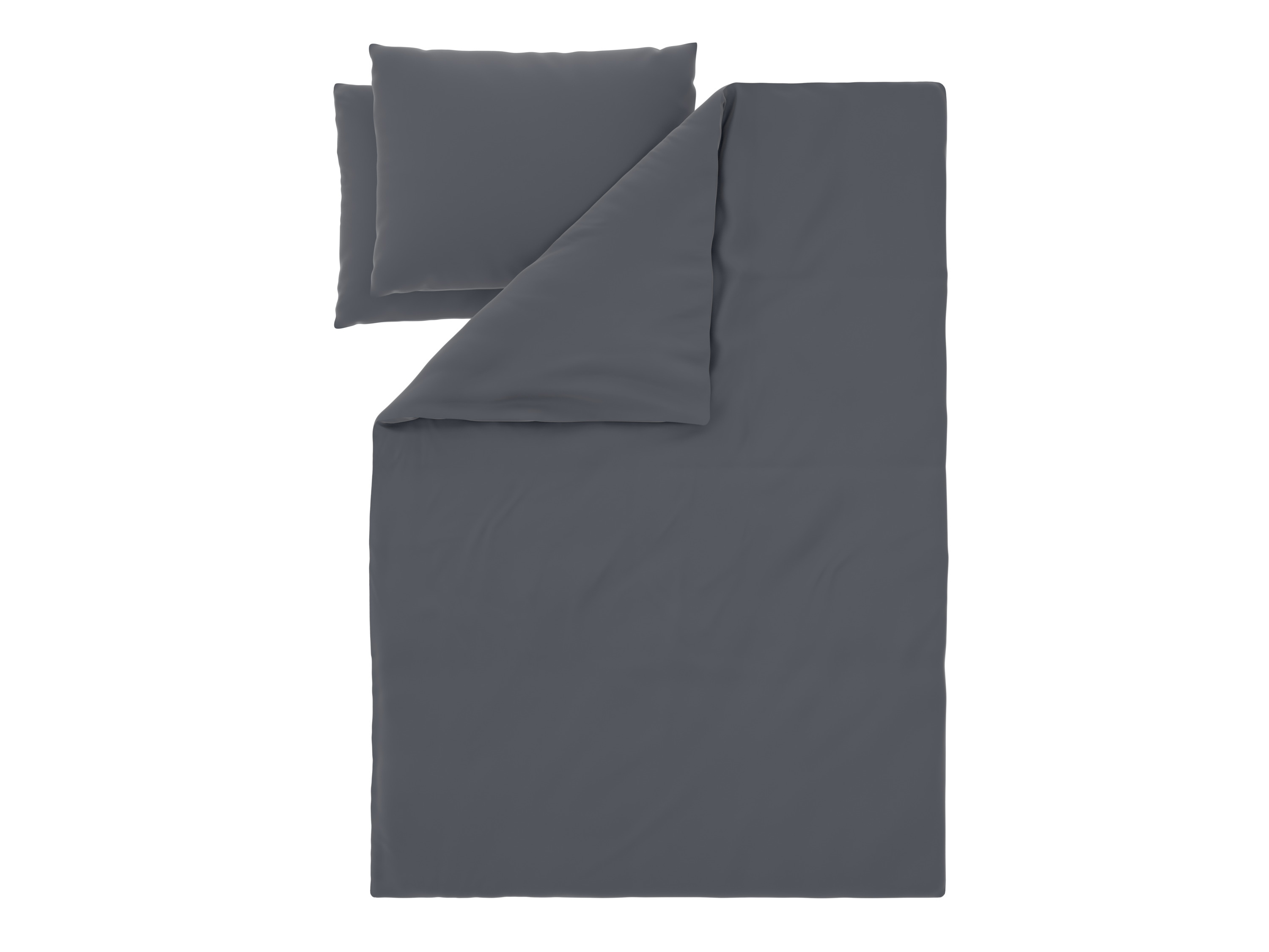 Livarno® Ložní povlečení Washed z mikrovláknitého saténu, 240 x 220 cm, 70 x 90 cm (šedá)