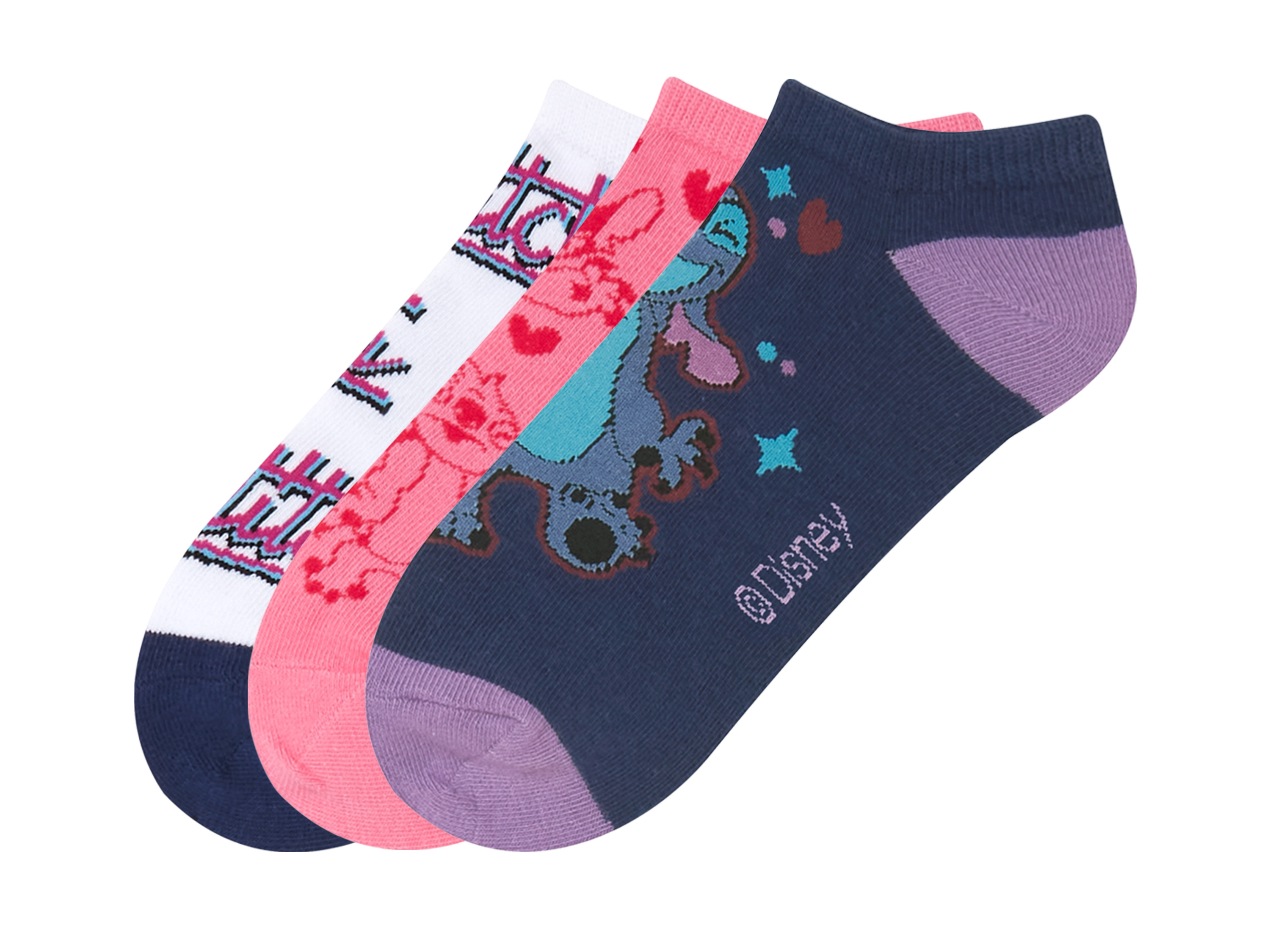 Dětské kotníkové ponožky, 3 páry (Stitch, 39/42)