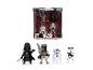 Star Wars kovové figurky Boba Fetta, Dartha Vadera, R2-D2 a Stormtroopera.