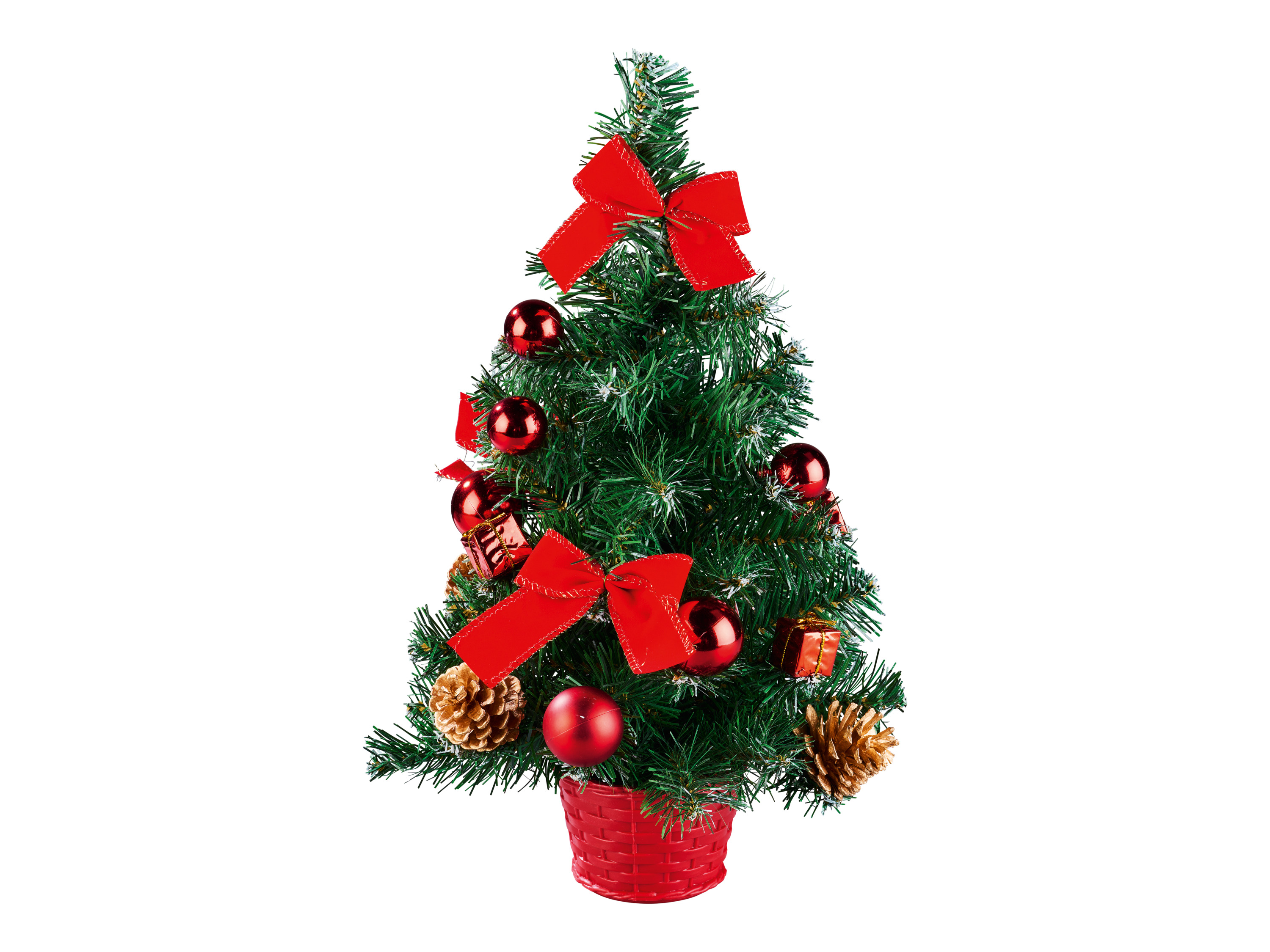 Livarno home Umělý mini vánoční stromek, 40 cm (červená)