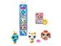 Sada Littlest Pet Shop se třemi figurkami zvířat a doplňky.