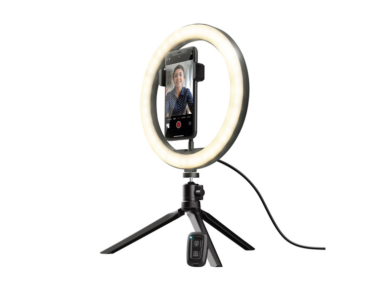  Zobrazit na celou obrazovku Trust Stativ se světlem Ring Light Vlogging Kit Maku - Obrázek 1