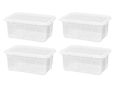 W5 Úložný box s víkem, 11 l, 4 kusy