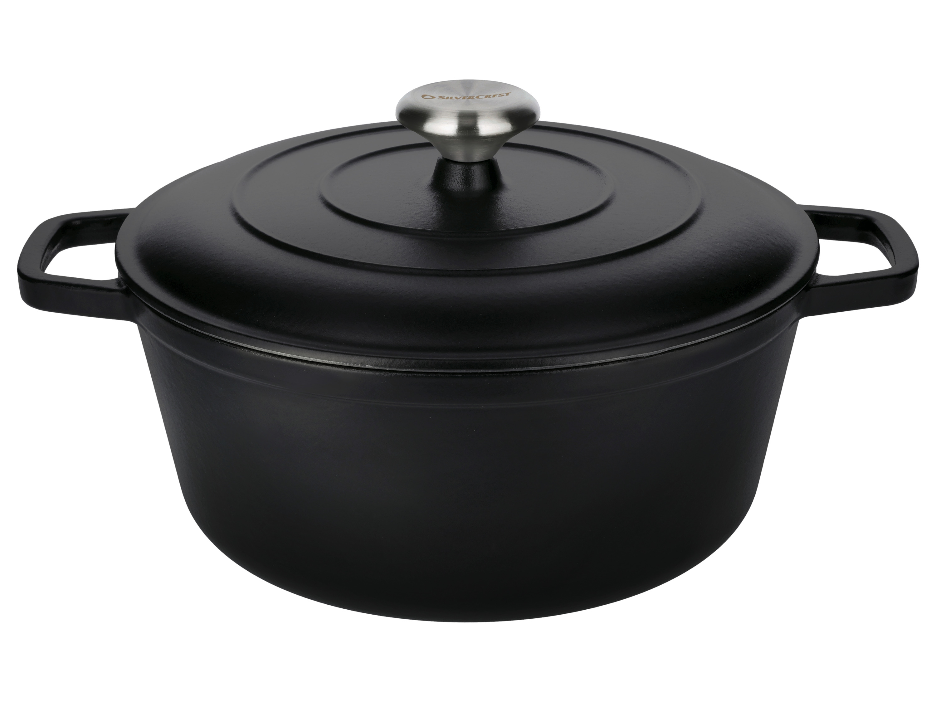 Silvercrest® Litinový hrnec Premium, Ø 27 cm / 5,6 l (černá)
