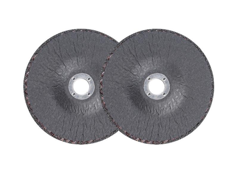 Dva šedé brusné kotouče.