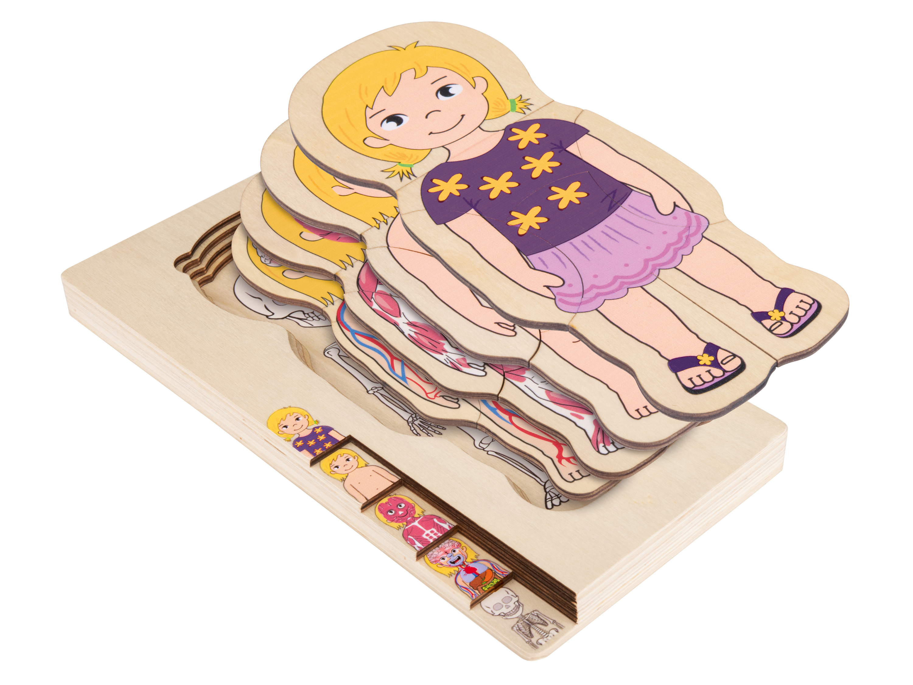 lupilu® Dřevěné puzzle (dívčí)