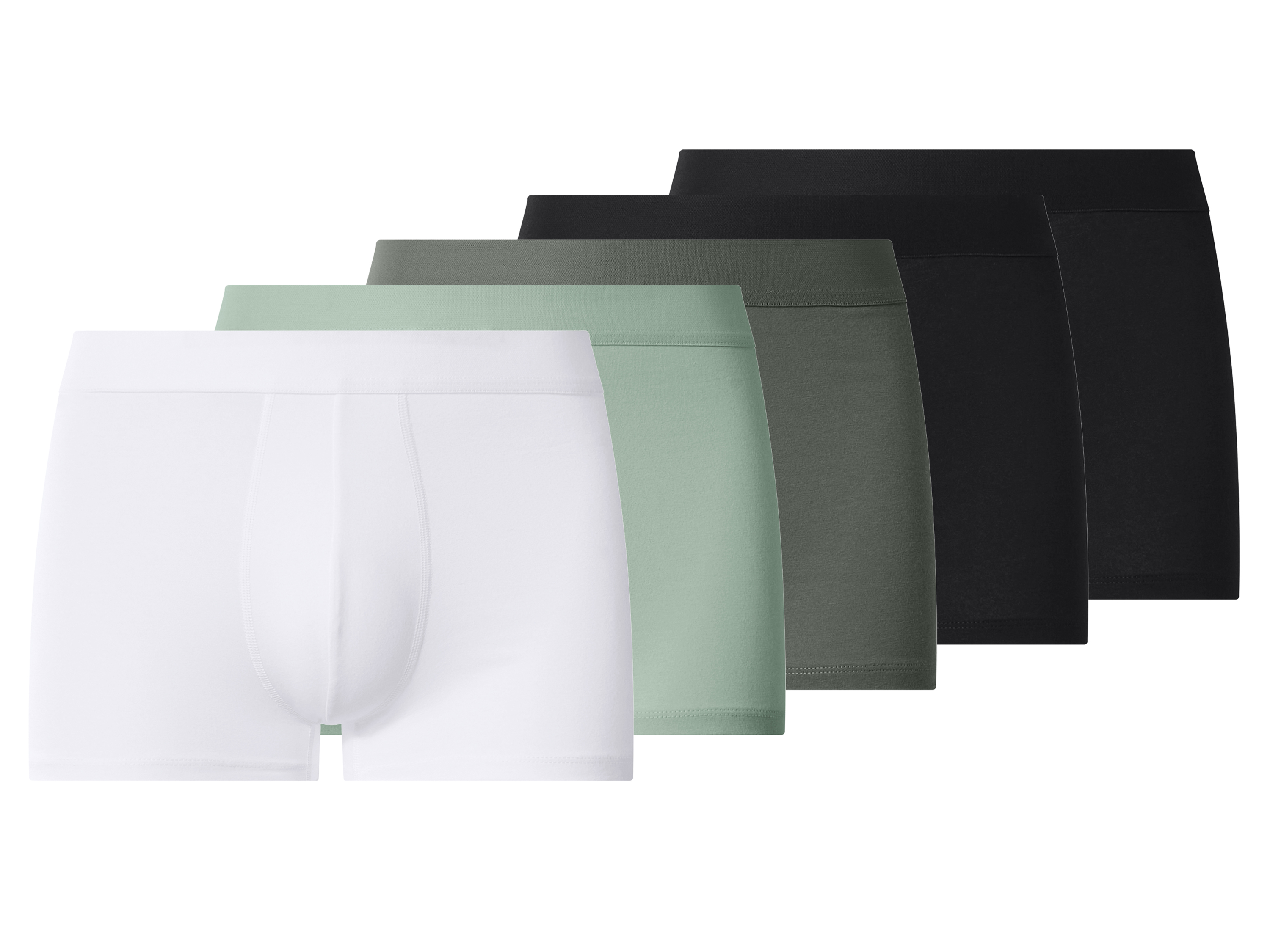 esmara Men Pánské boxerky, 5 kusů (černá/zelená, 6/L)