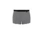 Šedé pánské boxerky s černým elastickým pasem a malou visačkou.